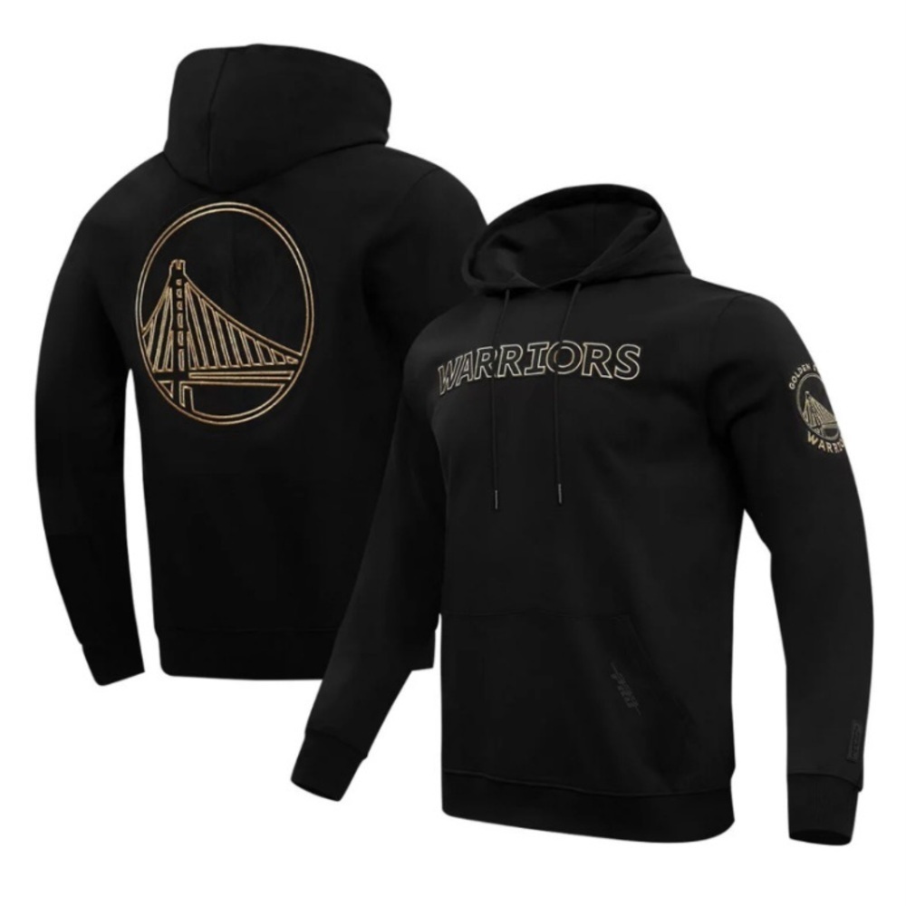 Pro Standard Golden State Warriors New Black Gold Hoodie Hooded Sweatshirt Small